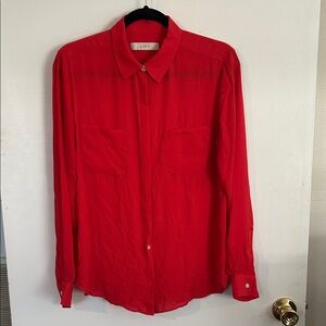 LOFT Vibrant Red/Orange Blouse
